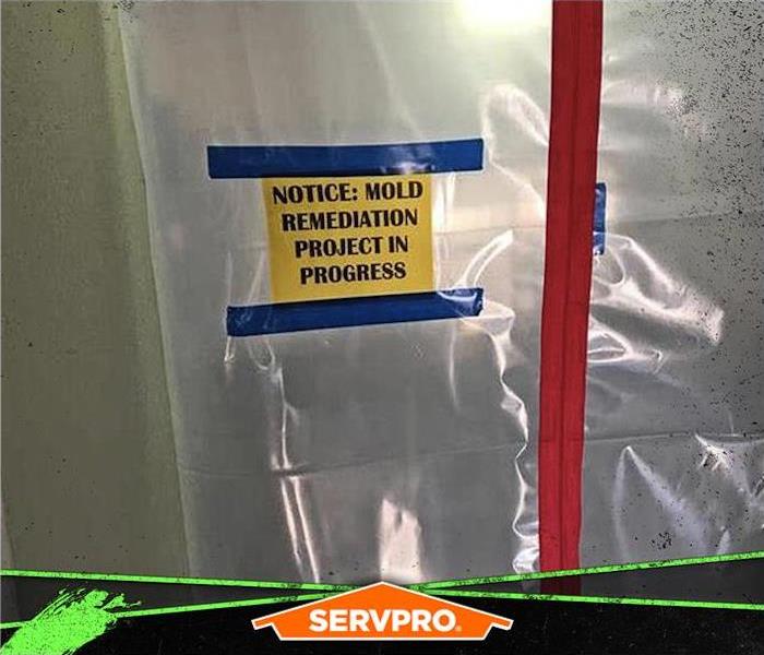 SERVPRO mold remediation containment 